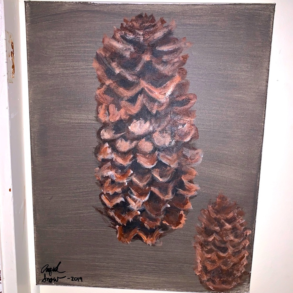 Pine cone painting